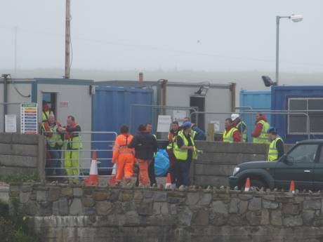 Click on image to see full-sized version Contractors at work at Ballyglass