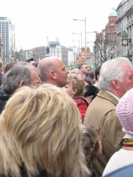 Crowd listening to speeches