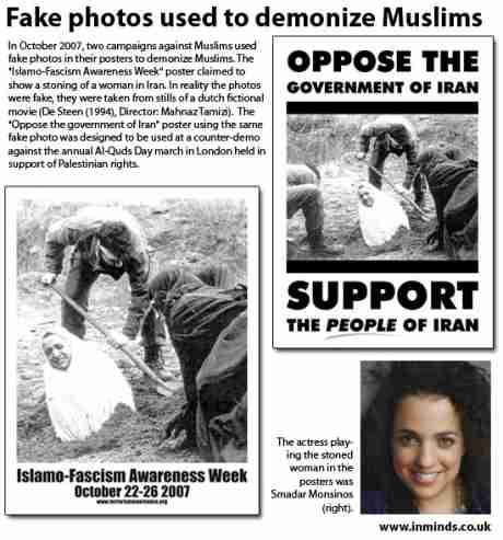 The ficticious picture of a stoning