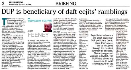 Click on image to see full-sized version Brian Feeney takes dim view of non event