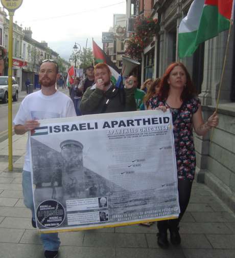 Marching from the hotel to the stadium