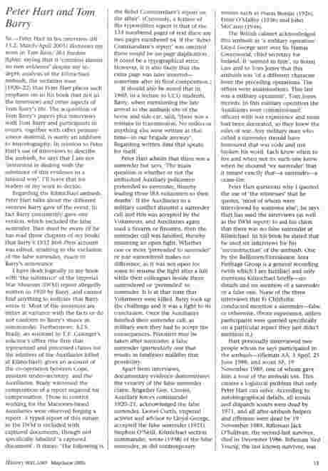 Click on image to see full-sized version The critics reply to Peter Hart 1 of 3 - click to read