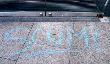 Chalk Markings On Ground; That's Some Welcome Mat