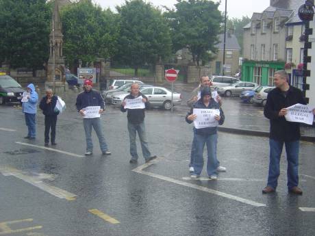 Click on image to see full-sized version North Antrim oppose Israeli aggression!