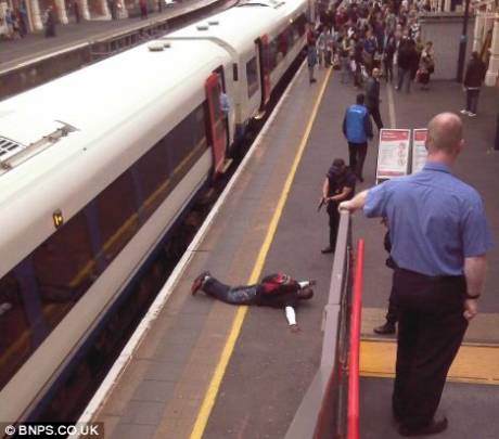 Bournemouth Railway station UK this morning 7/7
