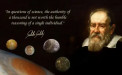 Caption Reasoning with logic is within everyone's purview, and every human being’s moral right! Galileo’s quote and image source: web