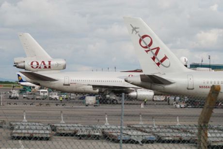 Click on image to see full-sized version Two Omni Air troop carriers at Shannon 27 June 09