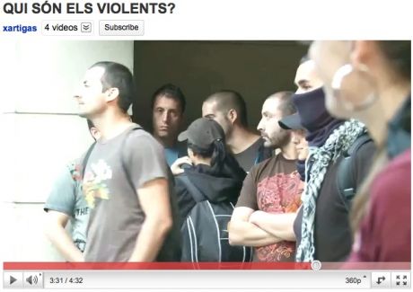 "protesters" standing in doorways