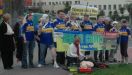 Symbolic 10 extra patients from Nenagh Hospital. There was also a group in Clare jerseys representing the 13 coming from Ennis Hospital, and a welcoming committee from Limerick. Photo by: David Hayes