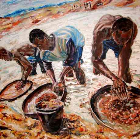 DIAMOND PANNING, Sierra Leone [click on image to enlarge]