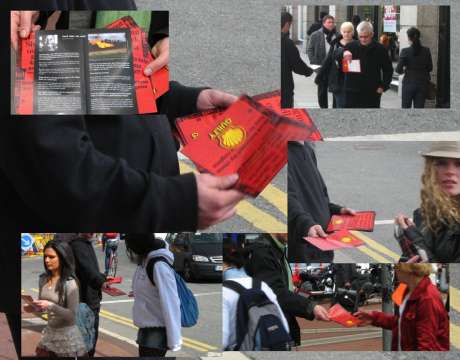 leafleting at Grafton Street and Stephen's Green