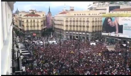 Click on image to see full-sized version Youth Rally in Madrid