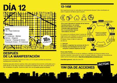Click on image to see full-sized version #12M15M - #SpanishRevolution 1 year anniversary actions
