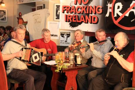 Click on image to see full-sized version Livetrad.com session and No Fracking Ireland, April, Carrick-on-Shannon
