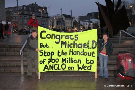 Congrats MIchael D But... Stop the handout of €700 million to ANGLO on wed