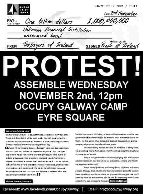 March to Anglo Irish Bank – Wednesday Nov 2nd 