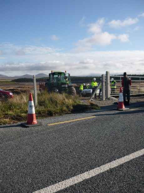 Where did they get the Mayo County Council cones, since Mayo County Council hasn't given permission for this work?