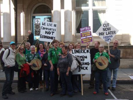 Some of the Limerick marchers in Dublin