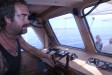 Ken O'Keefe behind the wheel of the Free Gaza