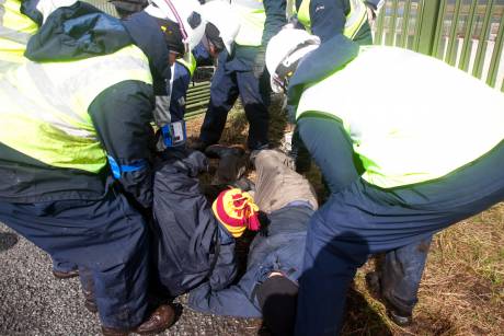 irms manhandling people on the public road