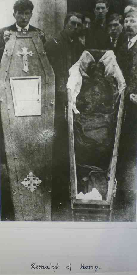 Click on image to see full-sized version Body of Harry Loughnane after torture by members of the RIC